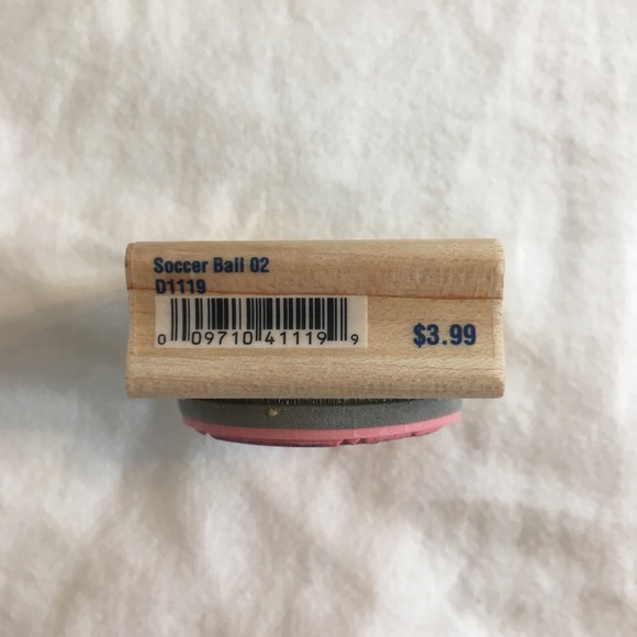 Stampabilities Soccer Ball Wood Mounted Stamp - Picture 3 of 4